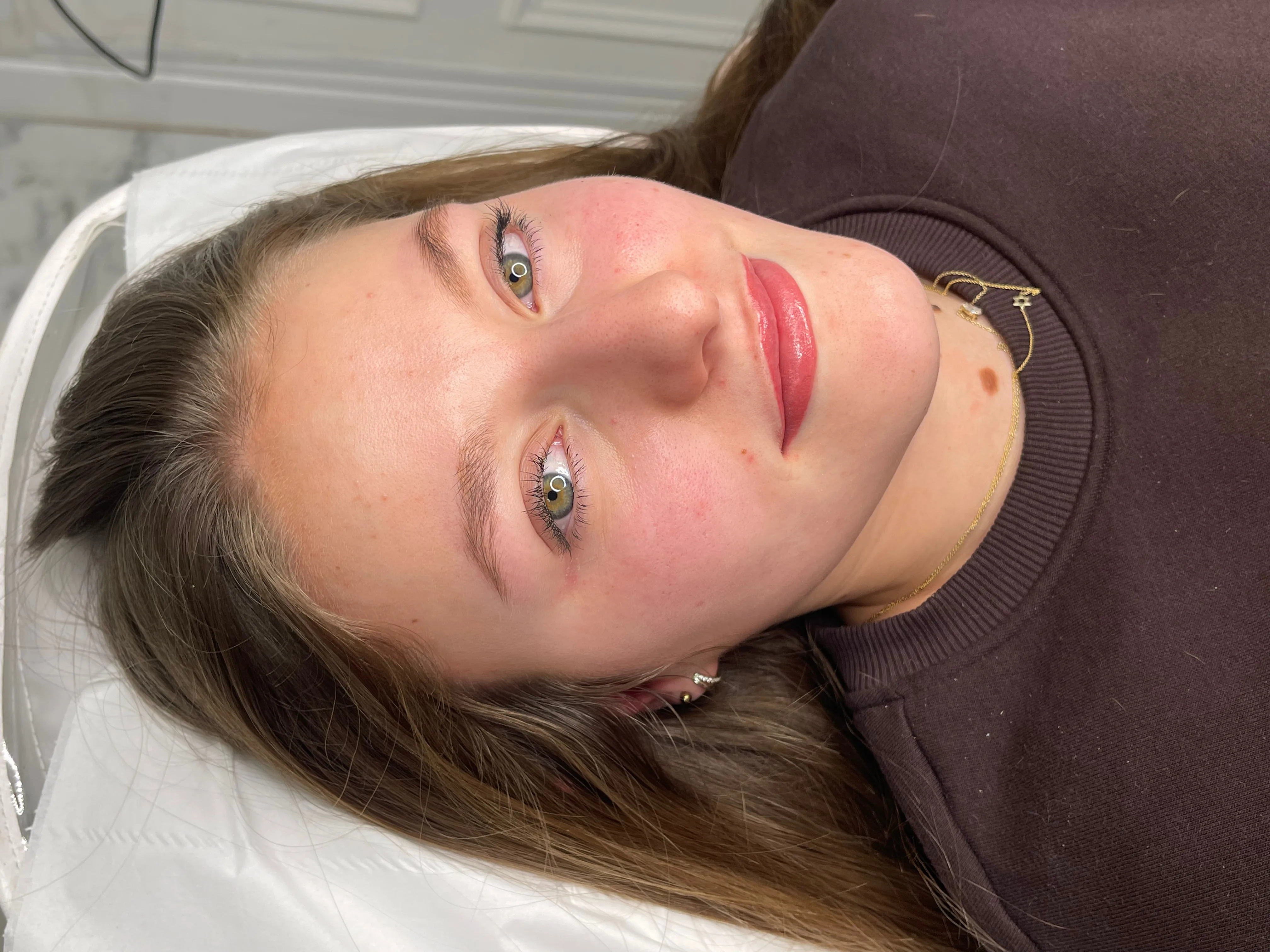 Healed lip blush in a soft natural shade